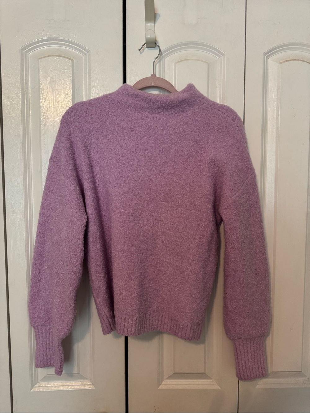 Lavender Mock Neck Women's Sweater